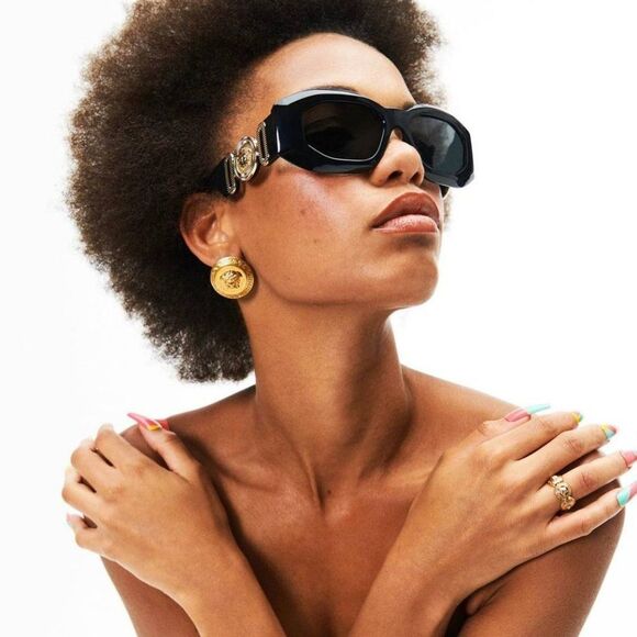 NEW Versace VE4425U MAXI MEDUSA BIGGIE GB1/87 Black Gray Unisex Sunglasses main image 6